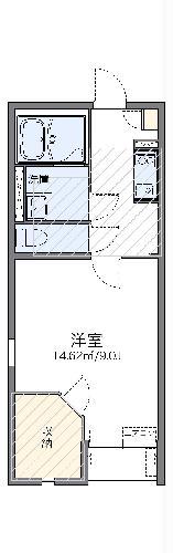 レオネクストオアーゾ(1K/1階)の間取り写真