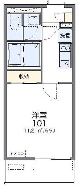 レオネクスト藤仁 並木(1K/1階)の間取り写真