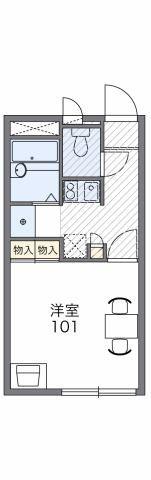 レオパレスソレイエ(1K/2階)の間取り写真