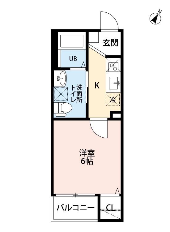 T.A 柵下町2丁目(1K/3階)の間取り写真