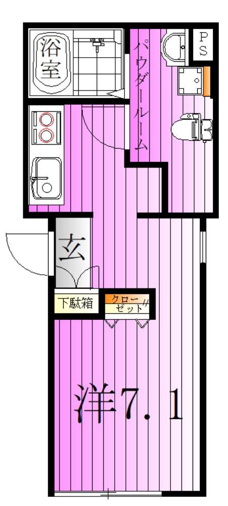 レピュア北千住レジデンス(1K/4階)の間取り写真