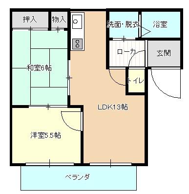 積水ハウスのシャーメゾン アプリコットK(2LDK/2階)の間取り写真