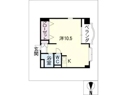 第1富士和ビル(ワンルーム/2階)の間取り写真