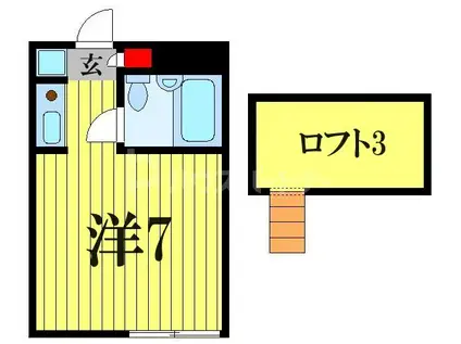 ジュネパレス松戸第175(1K/1階)の間取り写真