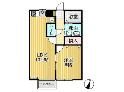 メゾンド・サンコークIII(1LDK/2階)の間取り写真