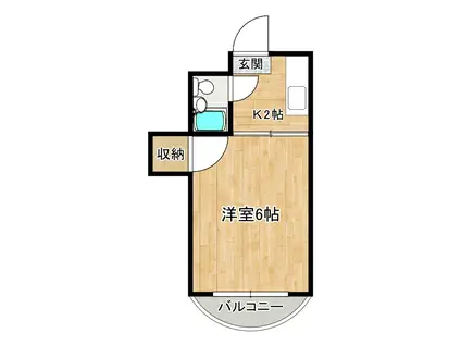 コーポ原宿(1K/2階)の間取り写真