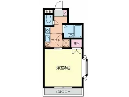 タプラ愛名(1K/2階)の間取り写真