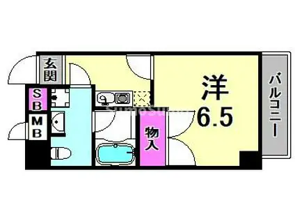 クリスタルプラザ(ワンルーム/2階)の間取り写真