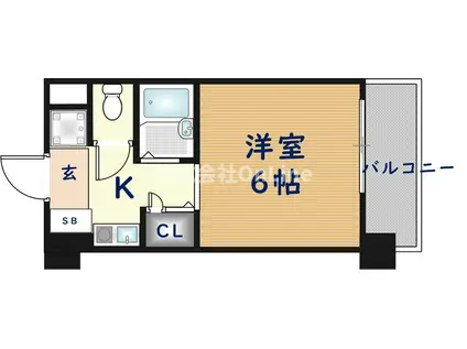 ブルグリンコート布施駅前(1K/3階)の間取り写真