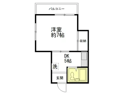 ハイム石神井第三(1DK/2階)の間取り写真