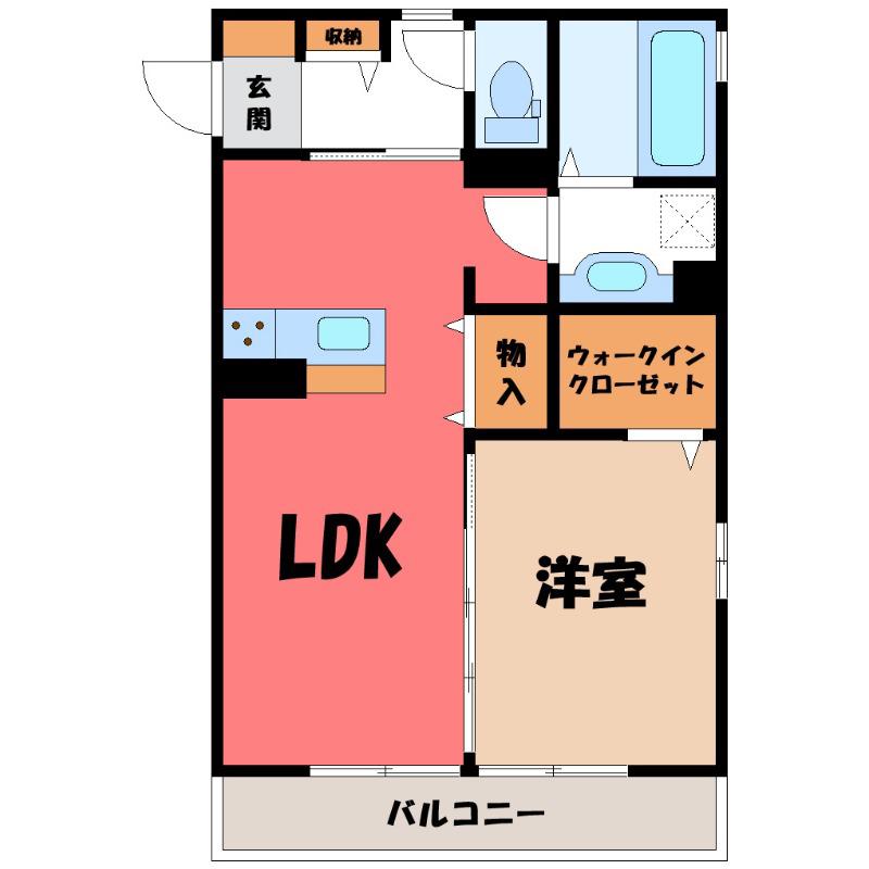 ハレアカラ (1LDK/1階)の間取り写真