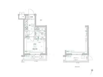 ベルシード横濱ウエストIV(1K/1階)の間取り写真