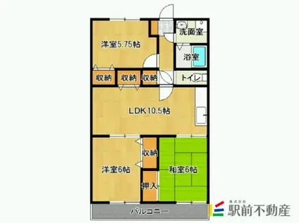 LIBERTEI(3LDK/3階)の間取り写真