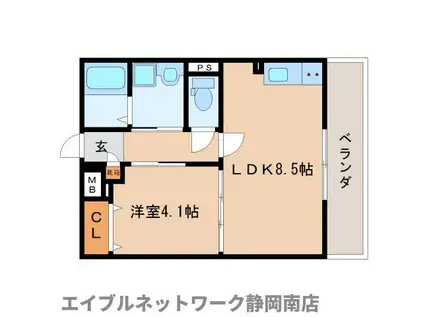 サンシャイン大和(1LDK/3階)の間取り写真