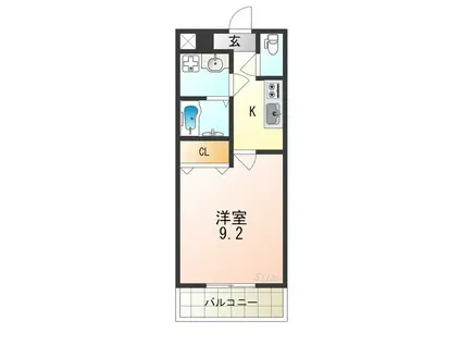 フジパレス住之江 イースト(1K/1階)の間取り写真