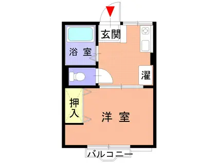 シティハイム エレガンスA(1K/2階)の間取り写真