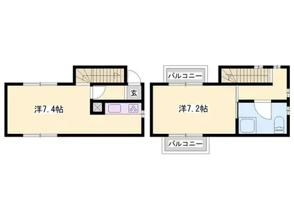 WINDWARD HILL(2K/1階)の間取り写真