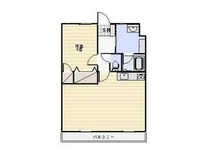 スウィートティファニー(1LDK/3階)の間取り写真