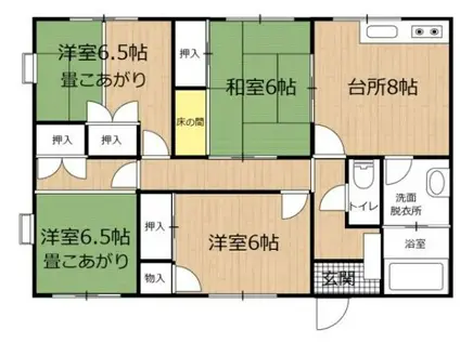 大成ビル(4DK/2階)の間取り写真