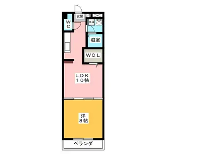 ディアコート新田(1LDK/1階)の間取り写真