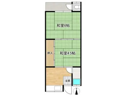 乙井マンション(2K/1階)の間取り写真