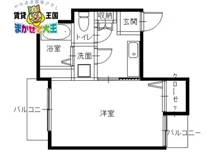 ウィステリア17(1K/2階)の間取り写真