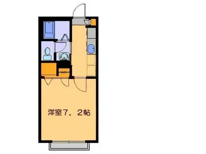 ふらっと ぽぴい(1K/1階)の間取り写真