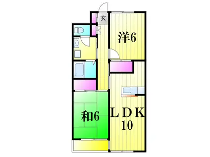 ロイヤルハイツ大野(2LDK/3階)の間取り写真