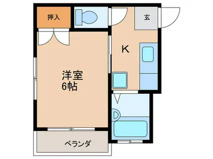 コーポ菅(1K/2階)の間取り写真