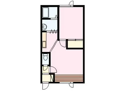リバーハイツ5.1(1LDK/1階)の間取り写真