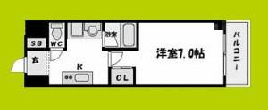インペリアル靭本町(1K/5階)の間取り写真