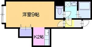 ランドマーク文京台B棟(1K/3階)の間取り写真