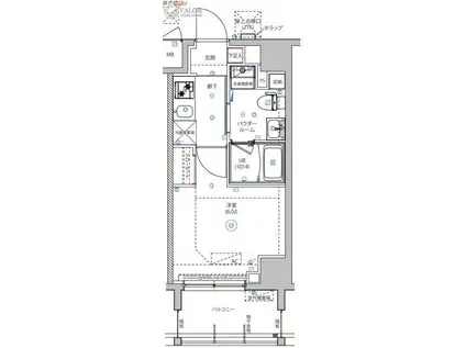 横浜永楽町PJ(1K/10階)の間取り写真