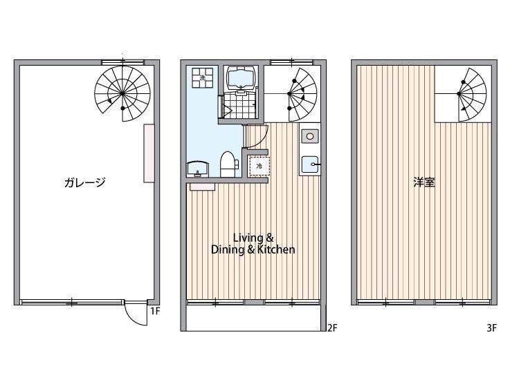G-HANGARII(1LDK/1階)の間取り写真