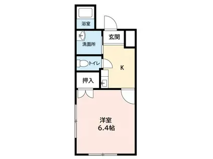 シャトー葵(1K/3階)の間取り写真