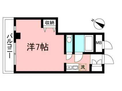 エステートコトI(ワンルーム/3階)の間取り写真