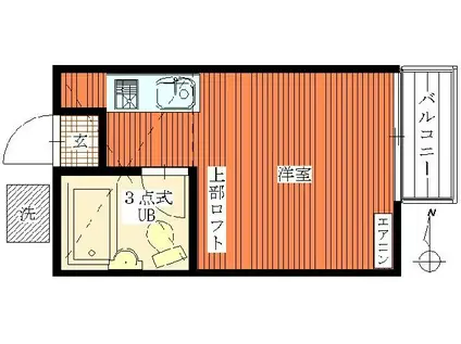 友好5番館(ワンルーム/2階)の間取り写真