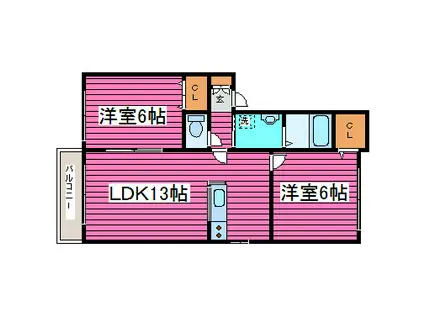 SEAGULL COURT (2LDK/3階)の間取り写真