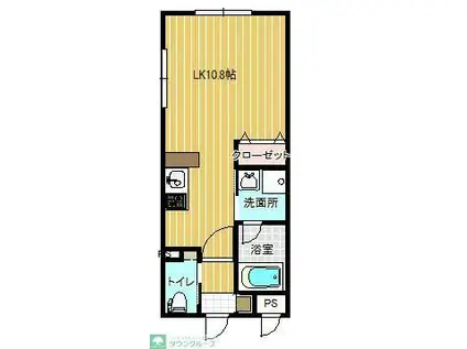 LA FONTE(ワンルーム/2階)の間取り写真