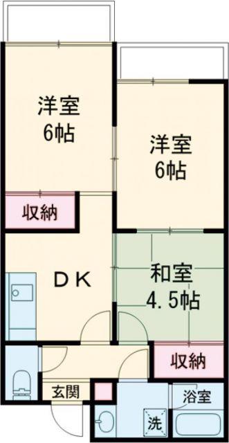 レジデンス熊谷KUGE(3DK/1階)の間取り写真
