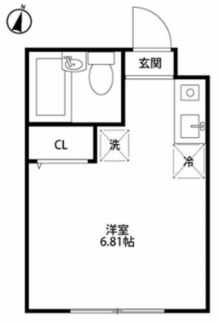 キャトルメゾン野方(ワンルーム/1階)の間取り写真