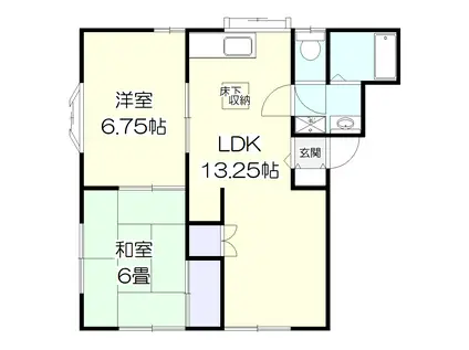 藤間コーポ(2LDK/1階)の間取り写真