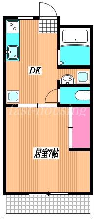 コーポセド(1DK/2階)の間取り写真