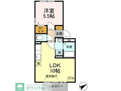 シーサイドフォレスト2(1LDK/3階)の間取り写真