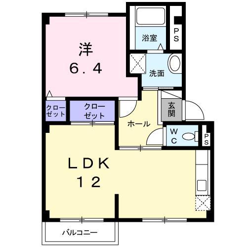 ル・オマージュ(1LDK/2階)の間取り写真