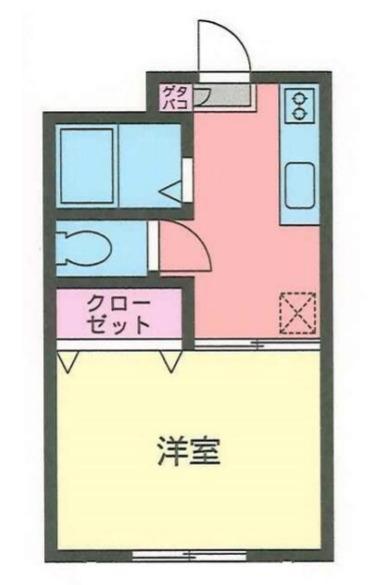 シティーコーポ中山(1K/1階)の間取り写真
