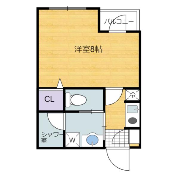 セントマルタ七間町(1K/3階)の間取り写真