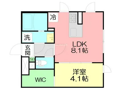 常盤町ー沼井様計画(1LDK/1階)の間取り写真