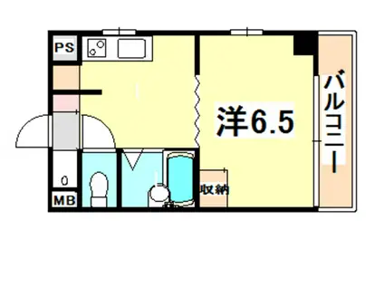 ポコアポコ甲子園口メゾン(1K/2階)の間取り写真
