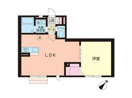 メゾン・イチカワ(1LDK/1階)の間取り写真